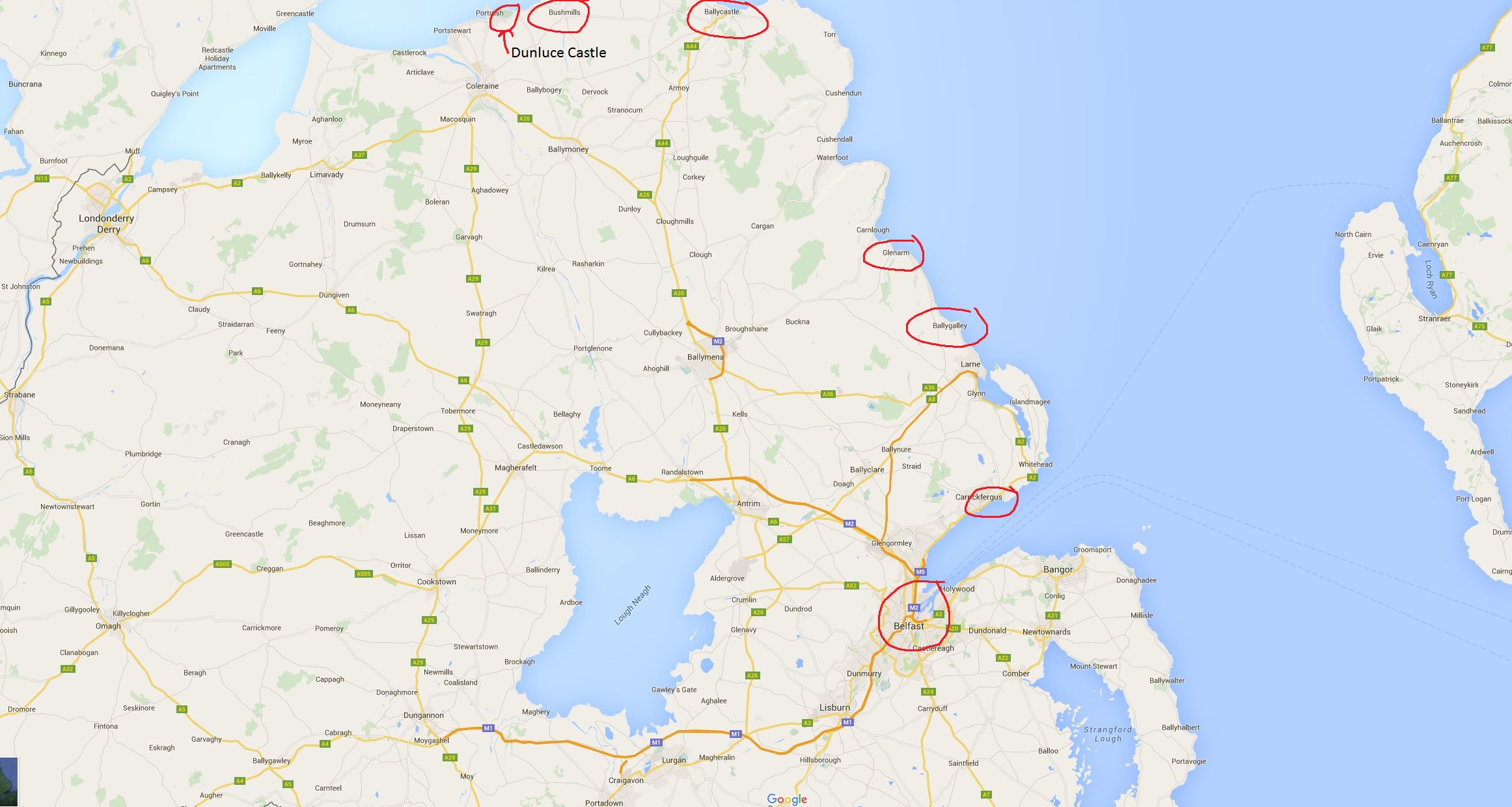 Belfast map